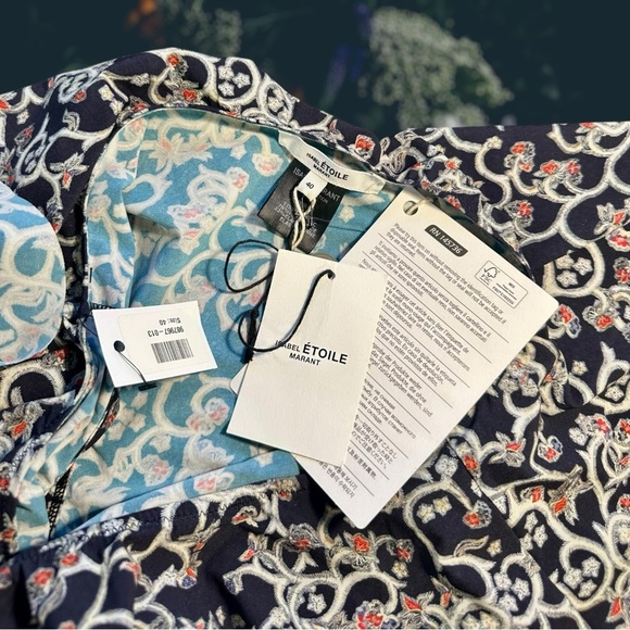 NWT Isabel Marant Etoile ‘Sicilya’ Ruffled Printed One Shoulder Swimsuit Size 40 - Picture 4 of 16